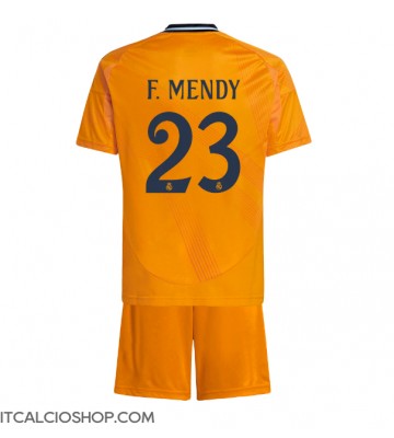 Real Madrid Ferland Mendy #23 Seconda Maglia Bambino 2024-25 Manica Corta (+ Pantaloni corti)